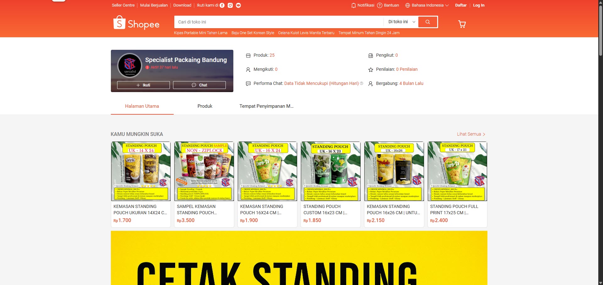 Toko Kemasan Makanan