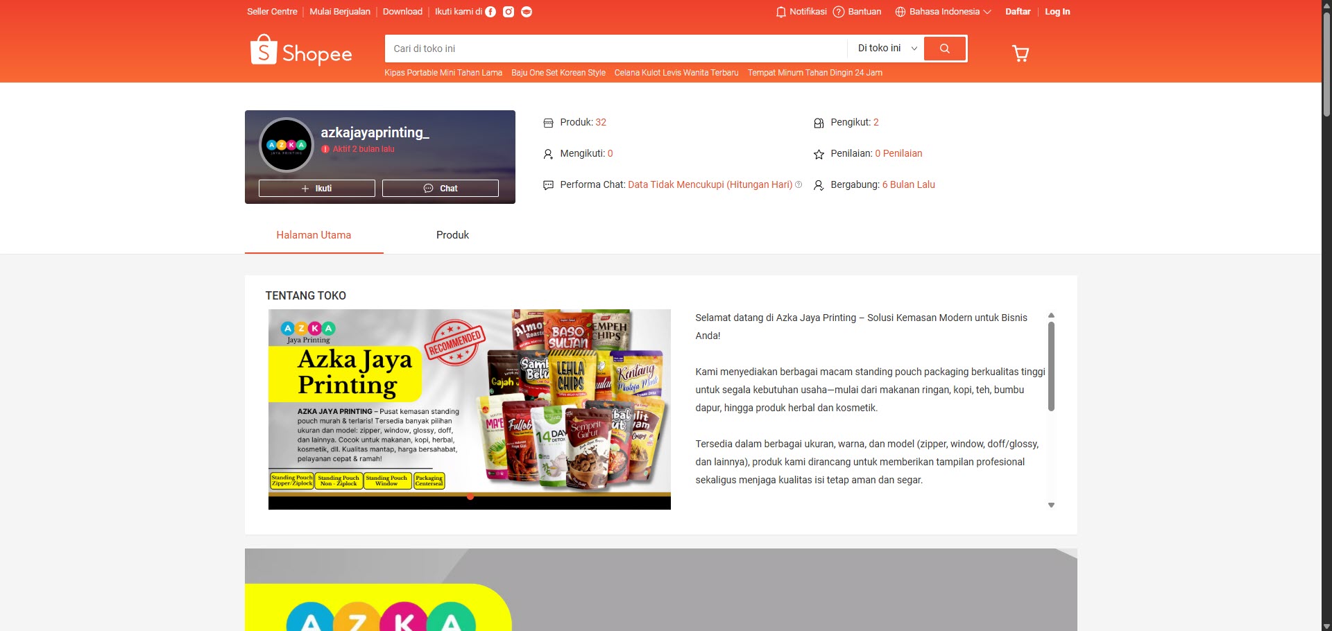 Toko Packaging (Kemasan)